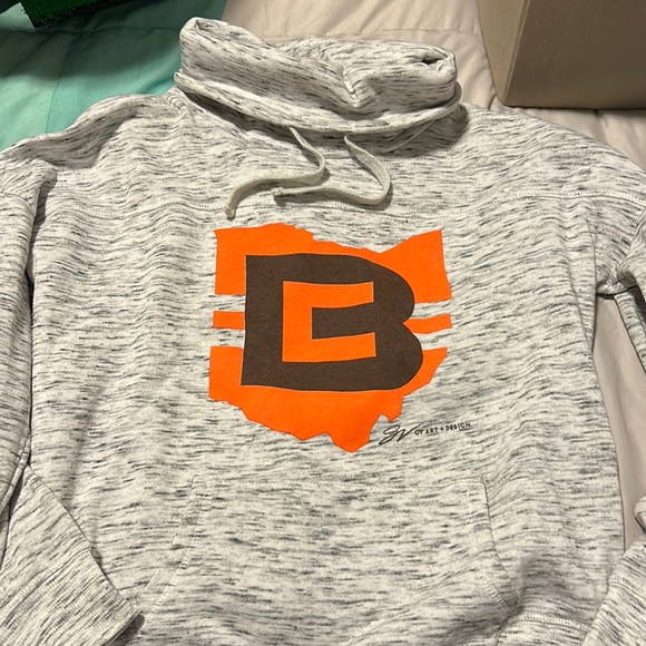 Cowl neck Cleveland Browns hoodie from GV Art - Picture 1 of 2